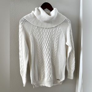 Michael Kors white knitted turtleneck sweater